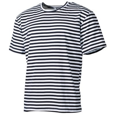 White and blue-striped t-shirt men 1