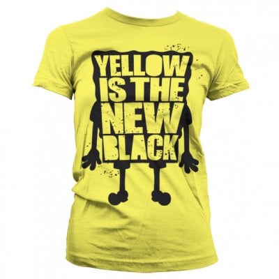 Yellow Is The New Black Girly T-Shirt 1