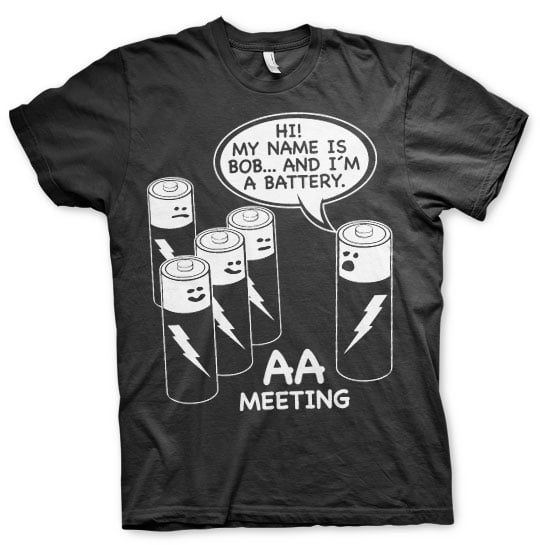 AA Battery Meeting T-Shirt - Funny prints 
