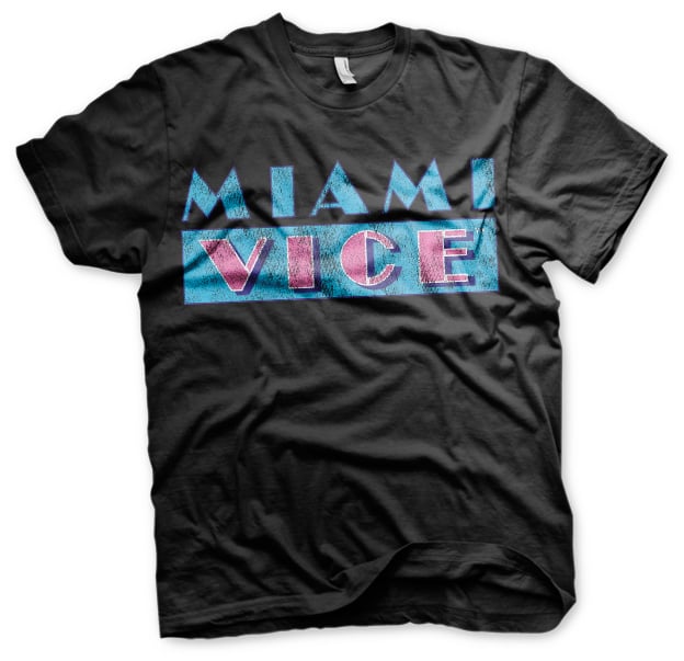Logo T-Shirt Distressed Miami Vice T-shirts -