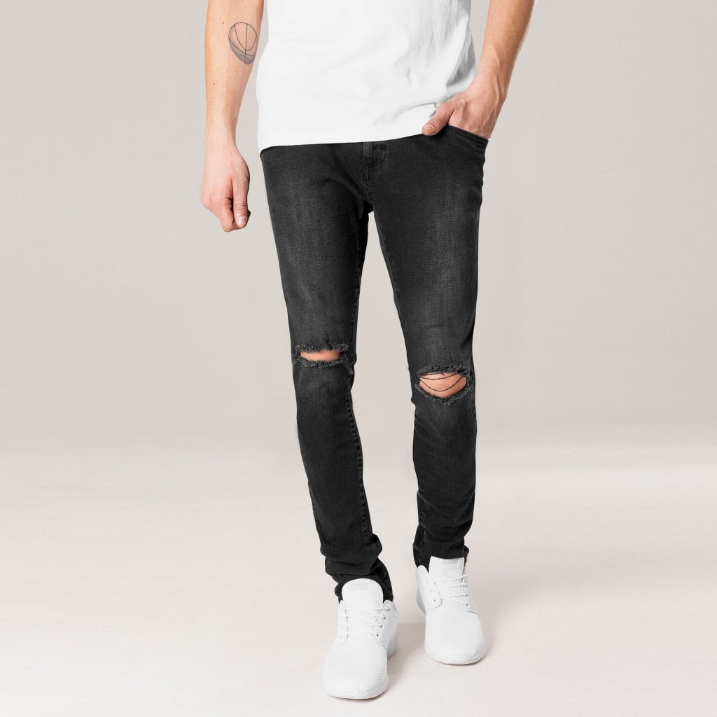 Black jeans with holes in the knees men - Urban Classics - Oddsailor.com