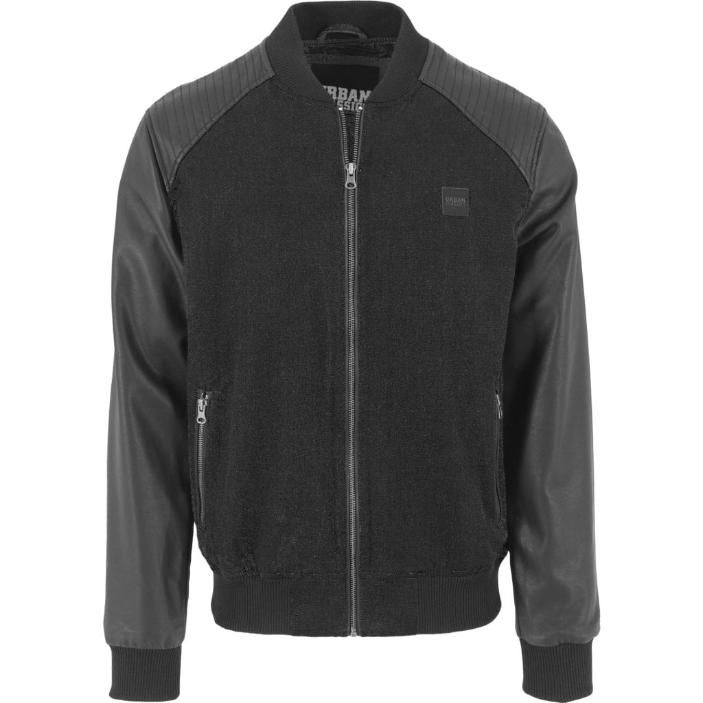 Bomber jacket cotton/imitationleather - Jackets - Oddsailor.com